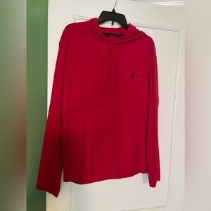 Nautica Red long sleeve with hood